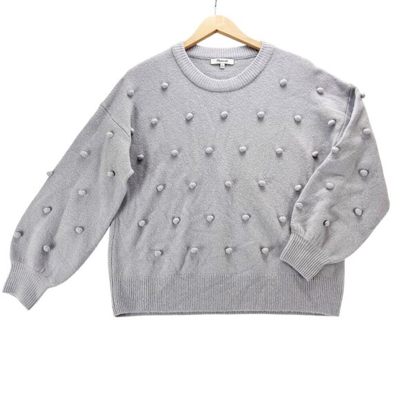 Madewell Sweaters - Madewell Womens Brockton Bobble Sweater Gray  Merino Wool Blend Size S